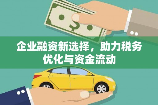 郊区企业融资新选择，助力税务优化与资金流动