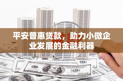 郊区平安普惠贷款，助力小微企业发展的金融利器