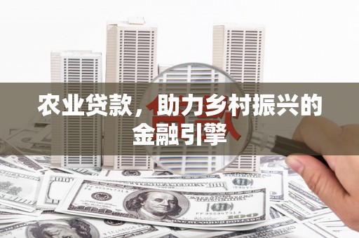 郊区农业贷款，助力乡村振兴的金融引擎