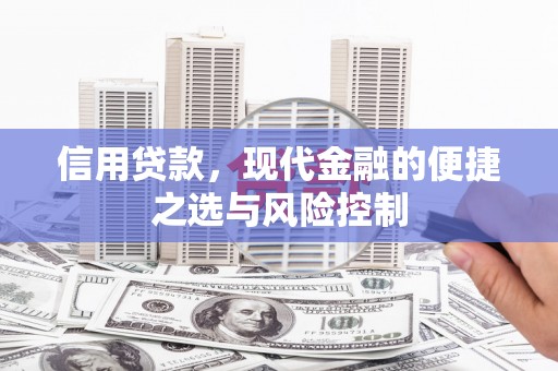 郊区信用贷款，现代金融的便捷之选与风险控制
