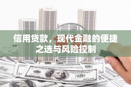 郊区信用贷款，现代金融的便捷之选与风险控制