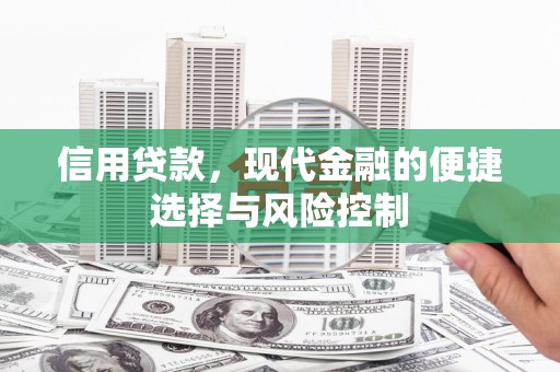 郊区信用贷款，现代金融的便捷选择与风险控制