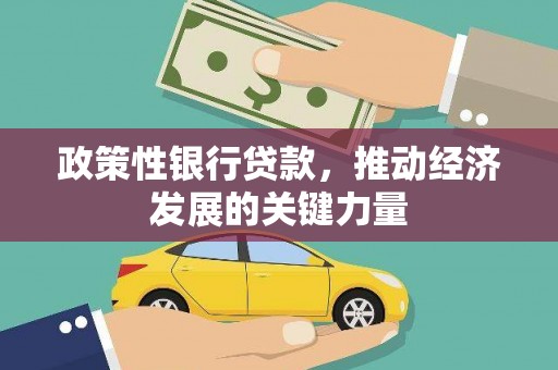 郊区政策性银行贷款，推动经济发展的关键力量