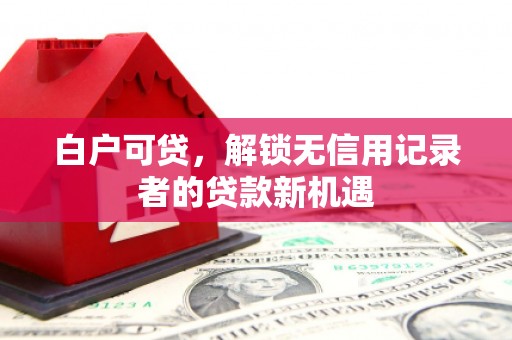 郊区白户可贷，解锁无信用记录者的贷款新机遇