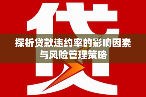 郊区探析贷款违约率的影响因素与风险管理策略